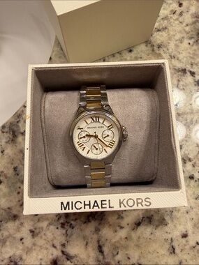 Michael Kors Two-Tone Silver & Gold Chronograph Watch